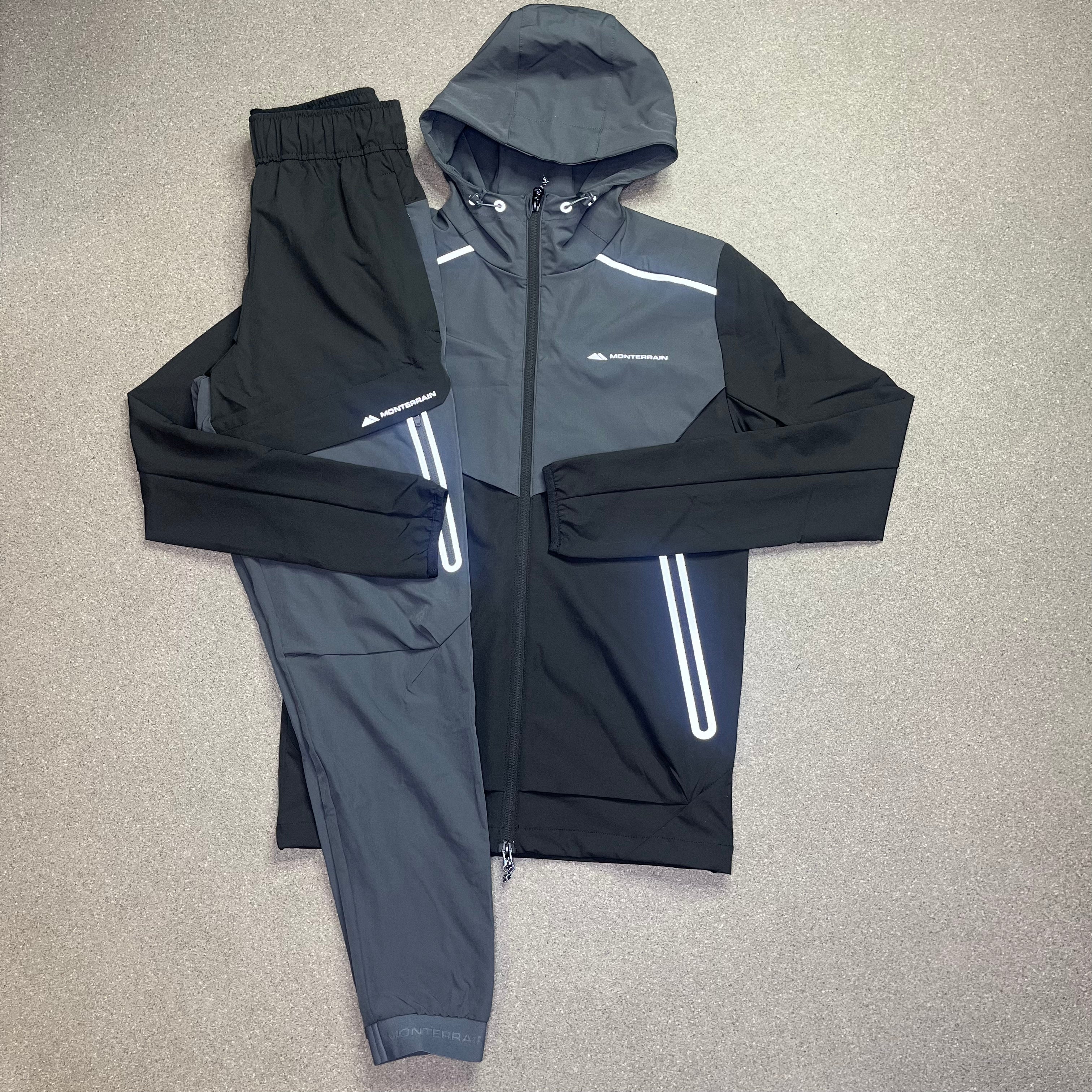 Monterrain 2 tone tracksuit “Black/Grey